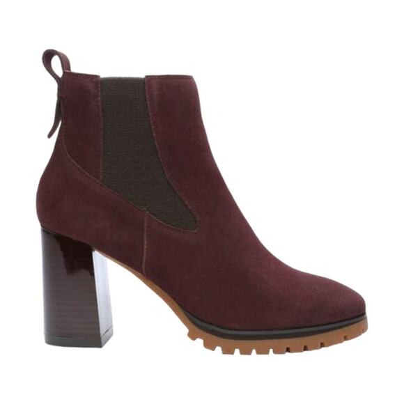 Sanctuary Ravish Pull On Chelsea Boot Dark Cherry Size 7 NWT $189 MSRP - Picture 1 of 8